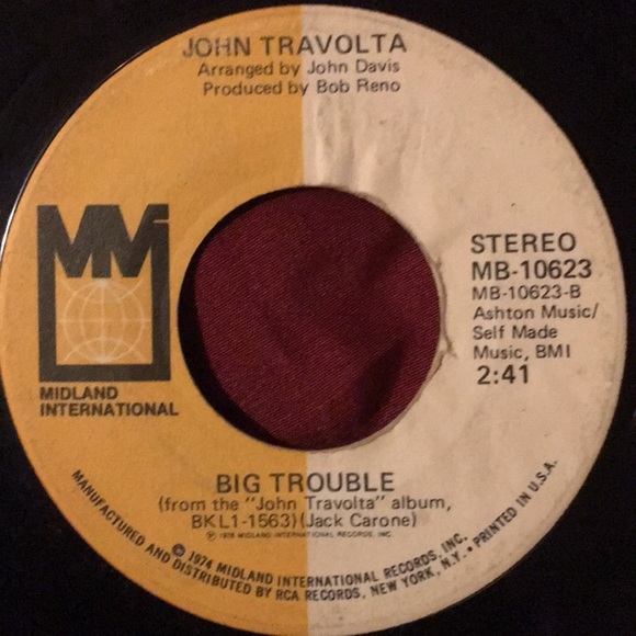 45 inch vinyl record by John Travolta "Let Her In" - Picture 6 of 6